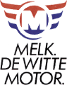 Logo Melk de witte motor.